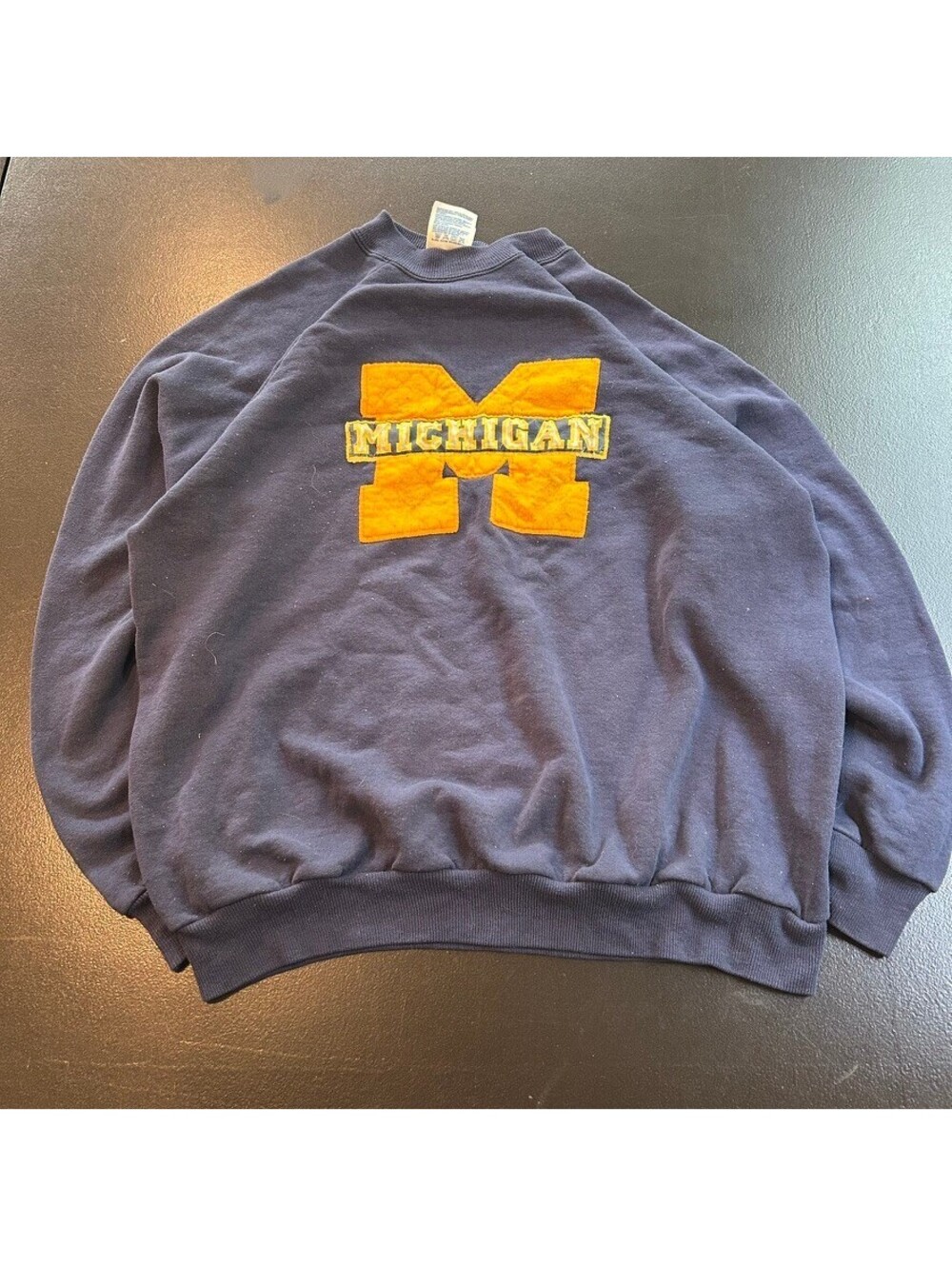 Vintage y2k designer Michigan navy crewneck sweatshirt